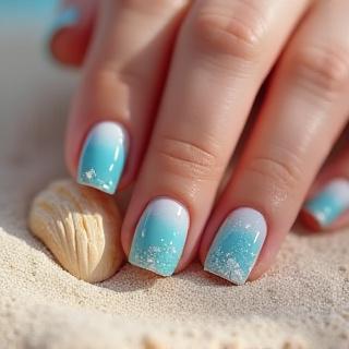 Reka bentuk kuku inspirasi pantai
