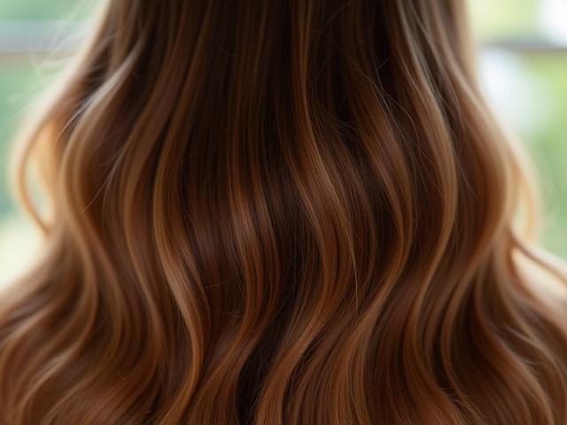 Gambar rambut dengan highlights halus yang menambah dimensi.