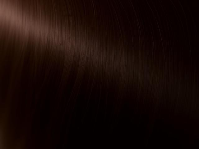 Gambar closeup rambut yang sihat, licin, dan berkilau selepas rawatan keratin.