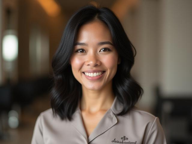 Gambar Stylist Aina, seorang pakar rambut di Pulau Jelita.