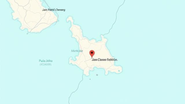 Peta lokasi Pulau Jelita di Jalan Pantai Chenang, Langkawi